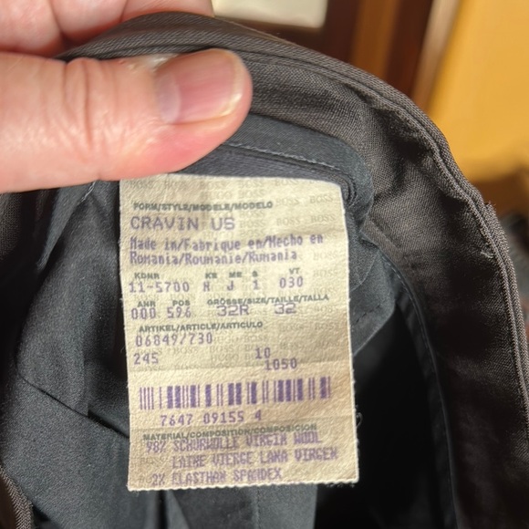 Boss Hugo Boss Dark Chocolate Brown Wool Blend Dress Pants Size 32 x 32 - Picture 5 of 6